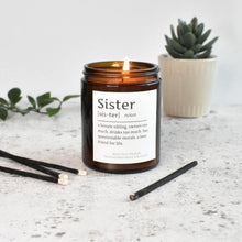Sister funny quote 180ml amber candle