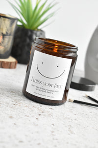 I Miss Your Face! smiley face gift candle 180ml